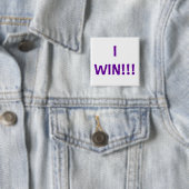 IK WIL!!! VIERKANTE BUTTON 5,1 CM (In situ)