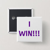IK WIL!!! VIERKANTE BUTTON 5,1 CM (Voorkant /achterkant)