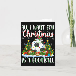 Ik wil voor de kerst is een Football kerstboom lic Kaart