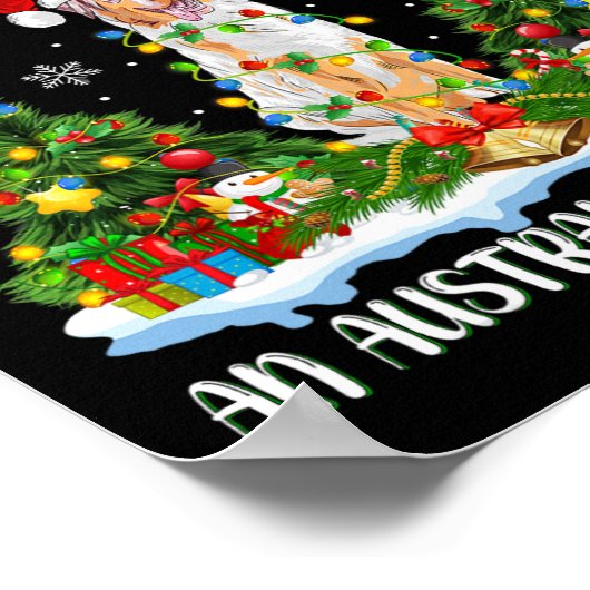 Ik wil voor Kerstmis een Australische herdershond  Poster (Hoek)