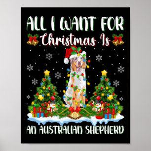 Ik wil voor Kerstmis een Australische herdershond  Poster