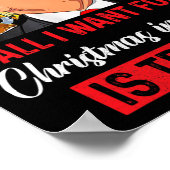 Ik wil voor Kerstmis in juli is Trump Grappige Ker Poster (Hoek)