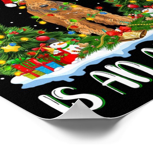 Ik wil voor Kerstmis is een Airedale Terrier hond  Poster (Hoek)