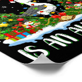 Ik wil voor Kerstmis is een Albatros vogel kerstbo Poster (Hoek)