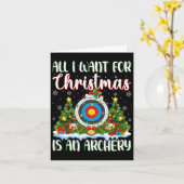 Ik wil voor Kerstmis is een boogschieten kerstboom Kaart (Gele Bloem)