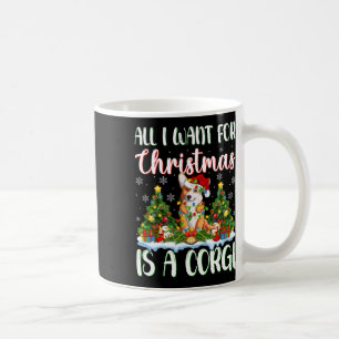 Ik wil voor Kerstmis is een Corgi hond kerstboom l Koffiemok