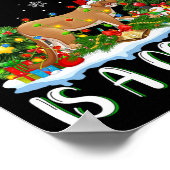 Ik wil voor Kerstmis is een Cougar kerstboom licht Poster (Hoek)