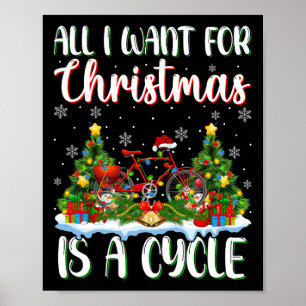 Ik wil voor Kerstmis is een cyclus kerstboomlichte Poster