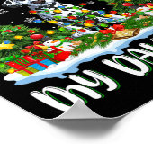 Ik wil voor Kerstmis is een Dalmatische hond kerst Poster (Hoek)