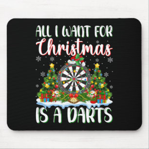Ik wil voor Kerstmis is een darts kerstboom lichte Muismat