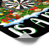 Ik wil voor Kerstmis is een darts kerstboom lichte Poster (Hoek)