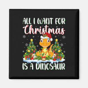 Ik wil voor Kerstmis is een dinosaurus kerstboom l Magneet