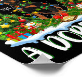 Ik wil voor Kerstmis is een Doberman hond Xmas Tre Poster (Hoek)