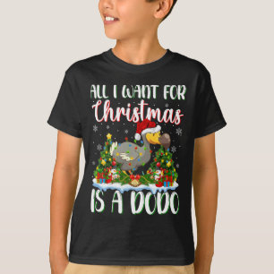 Ik wil voor Kerstmis is een dodo vogel kerstboom l T-shirt