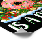 Ik wil voor Kerstmis is een Donuts kerstboom licht Poster (Hoek)