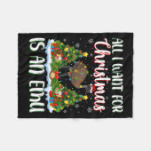 Ik wil voor Kerstmis is een EMU vogel kerstboom li Fleece Deken (Voorkant (Horizontaal))