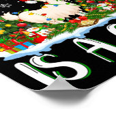 Ik wil voor Kerstmis is een geit kerstboom lichten Poster (Hoek)