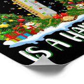 Ik wil voor Kerstmis is een harmonica kerstboom li Poster (Hoek)