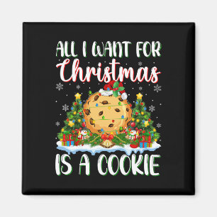 Ik wil voor Kerstmis is een koekje kerstboomlichte Magneet