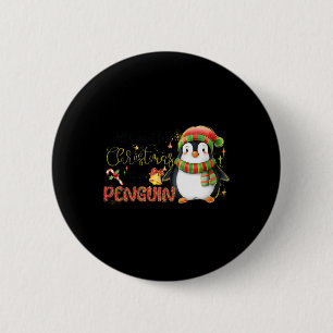 Ik wil voor Kerstmis is een pinguïn vrolijk kerstf Ronde Button 5,7 Cm