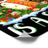 Ik wil voor Kerstmis is een sushi kerstboom lichte Poster (Hoek)