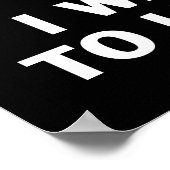 Ik wil weg poster (Hoek)