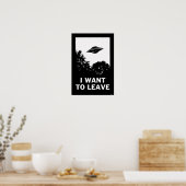 Ik wil weg poster (Keuken)