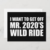 Ik wil weg van Mr 2020's Wild Ride. Briefkaart (Voorkant / Achterkant)