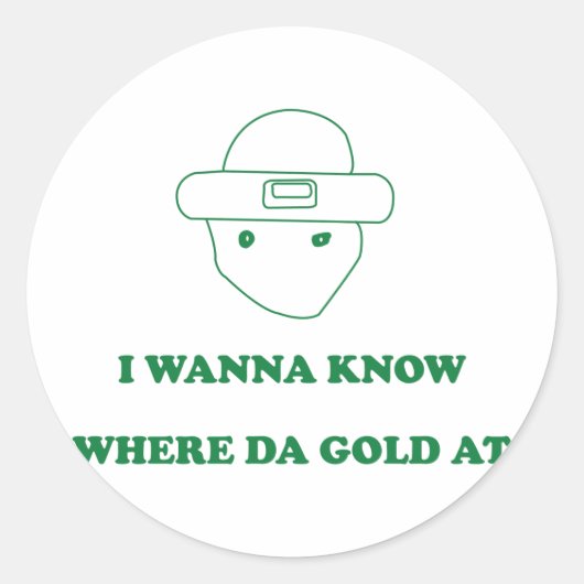 Ik wil weten waar Da Gold is bij Ronde Sticker (Voorkant)