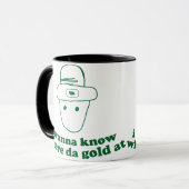 ik wil weten waar het goud is . mok (Voorkant links)