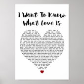 Ik wil weten wat liefde een wit hartlied is poster (Voorkant)