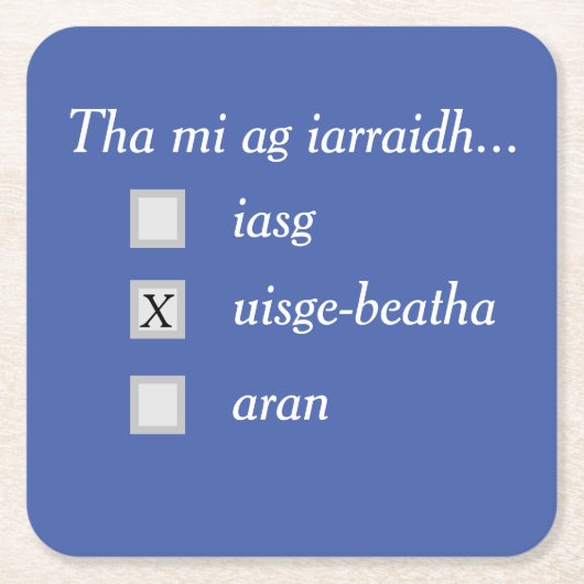 Ik wil whisky! Onderzetter (Voorkant)