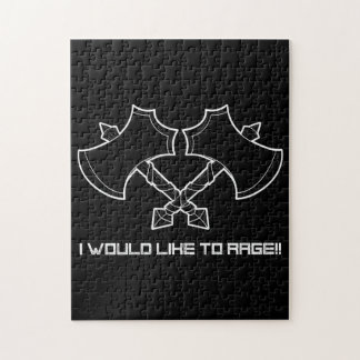 "Ik wil woedend zijn" - de barbaar, altijd. Legpuzzel