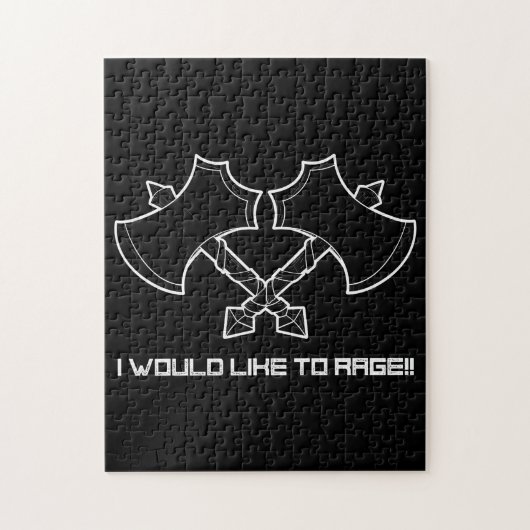 "Ik wil woedend zijn" - de barbaar, altijd. Legpuzzel (Verticaal)