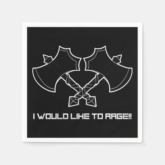 "Ik wil woedend zijn" - de barbaar, altijd. Servet (Voorkant)