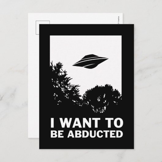 Ik wil worden ontvoerd briefkaart (Voorkant / Achterkant)