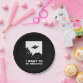 Ik wil worden ontvoerd papieren bordje (Feest)