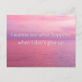 Ik wil zien wat er gebeurt met Motivatie mini Art Briefkaart