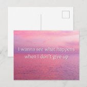 Ik wil zien wat er gebeurt met Motivatie mini Art  Briefkaart (Voorkant / Achterkant)