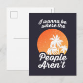 Ik wil zijn waar de mensen niet zijn briefkaart (Voorkant / Achterkant)