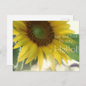"Ik wilde alleen Hallo zeggen!" Heldere zonnebloem Briefkaart (Voorkant / Achterkant)