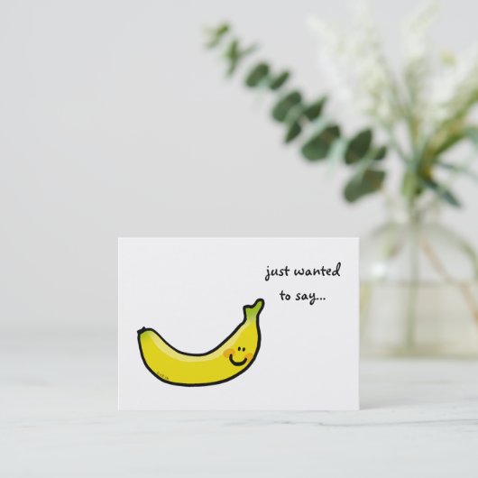 Ik wilde alleen maar zeggen... (banaan) visitekaar visitekaartje (Staand voorkant)