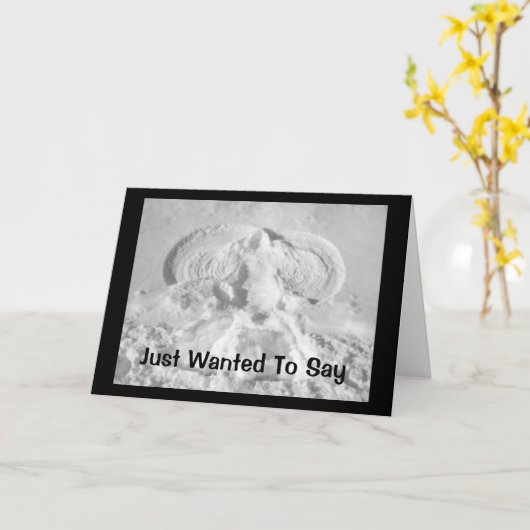 Ik wilde alleen maar zeggen dat HALO Snow Angel Kaart (Gele Bloem)