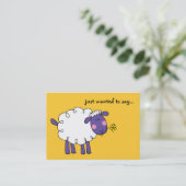 Ik wilde alleen zeggen... (wollig schaap) visitekaartje (Staand voorkant)