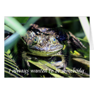 Ik wilde altijd een kaartje zijn.