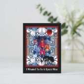 Ik wilde een ruimte-Man worden Briefkaart (Staand voorkant)