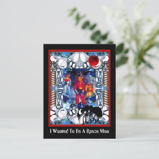 Ik wilde een ruimte-Man worden Briefkaart (Staand voorkant)