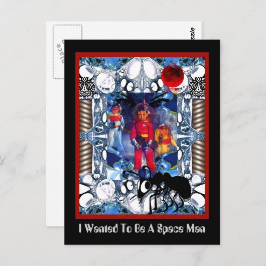 Ik wilde een ruimte-Man worden Briefkaart (Voorkant / Achterkant)
