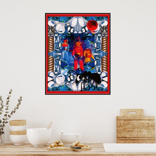 Ik wilde een ruimte-Man worden Poster (Keuken)