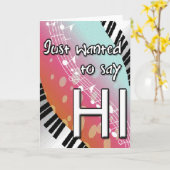 Ik wilde gewoon hallo Wenskaart zeggen Kaart (Gele Bloem)